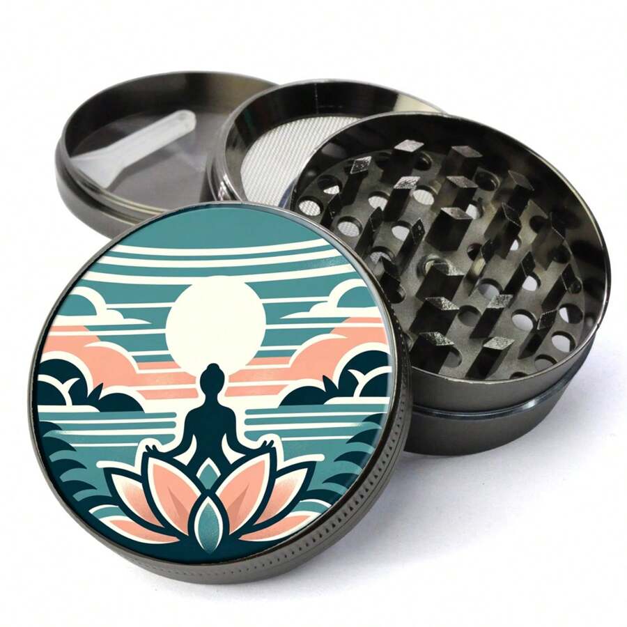 Molinillo Zen, Molinillo de loto, Molinillo de meditación, Regalo para ella, Molinillo con atrapador, Molinillo femenino, Juego de molinillo extra grande de 5 piezas - Multicolor - Ver 1