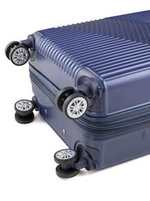 52*31*22cm Carry On Luggage With 360° Wheels 8kg ABS Double Layer Anti-Theft Zipper Carry On Suitcase - 藍色 - 查看 5