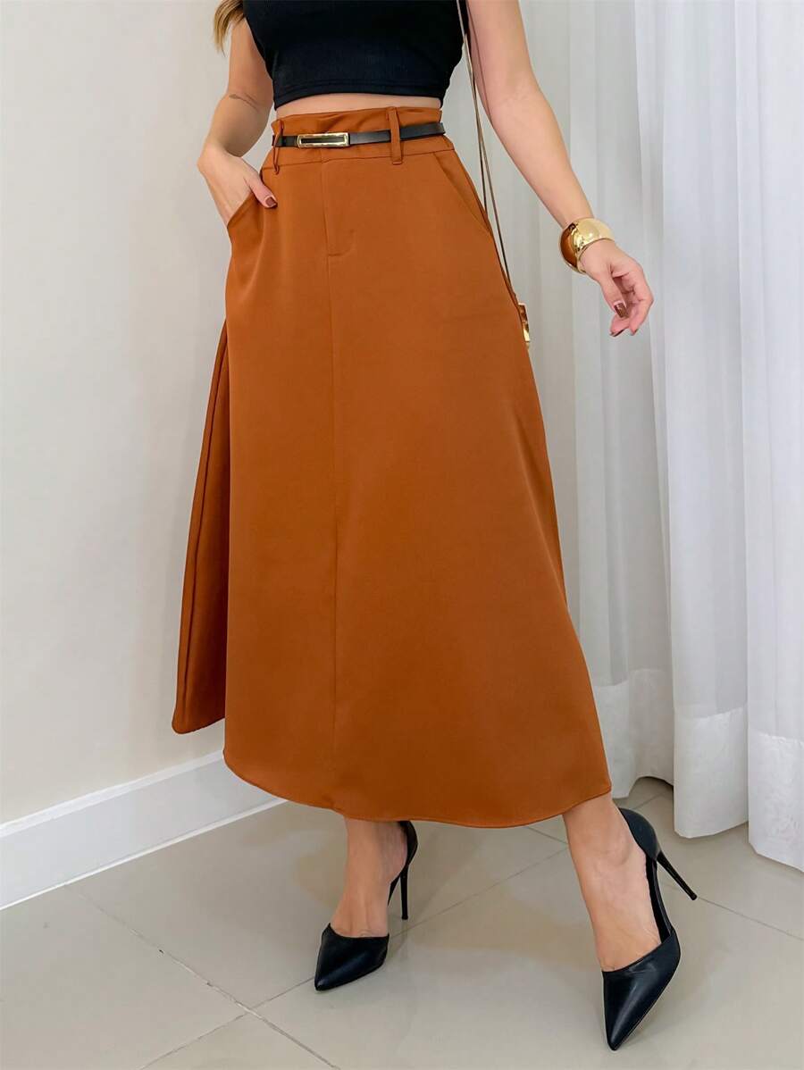 Women Skirts - màu nâu - Xem 1
