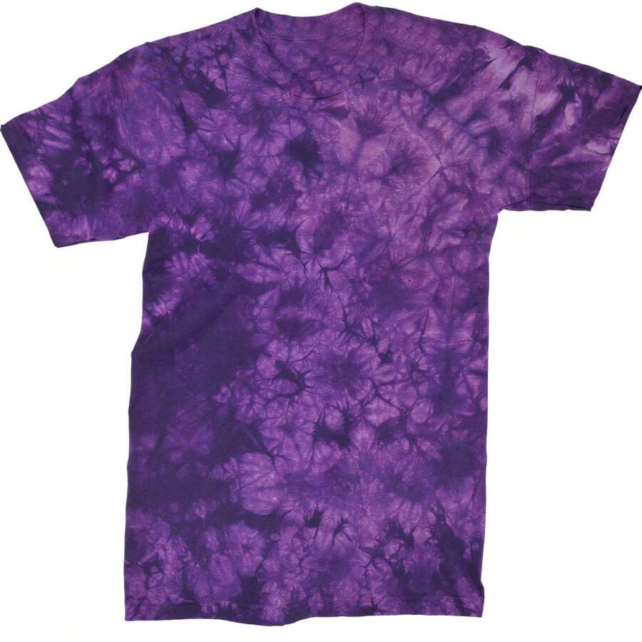 Basics - Pure & Simple Blank Apparel Mens T-Shirt - Tie-Dye Crystal Purple - View 1