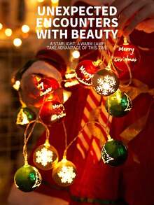 1 dây đèn hình quả bóng Giáng sinh nhấp nháy nhiều màu sắc dùng cho Giáng sinh, trang trí năm mới, thích hợp để trưng bày, phòng khách, trang trí phòng Trang trí Giáng sinh Đèn Giáng sinh Trang trí phòng ngủ Trang trí nhà Trang trí tiệc Lễ hội ngày lễ Quà tặng Giáng sinh Lễ tạ ơn Trang trí cây thông Noel Đồ trang trí - Nhiều màu - Xem 3