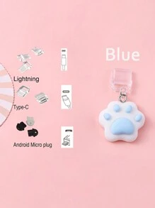 1pc Dog Paw, Cat Paw, Bear Paw Resin Anti-Dust Plug For IPhones, Android, Lightning, And Type-C Ports - Clear - View 15