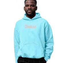 Abstract Leonardo Da Vinci Cotton Sweatshirt - Màu xanh lam - Xem 2