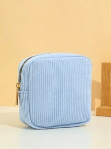 1 Stück einfache einfarbige Samt-Datenkabel-Aufbewahrungstasche, Handyaufbewahrungstasche, großvolumige tragbare Kosmetiktasche, geeignet für Reisen und Kabel-Organizer