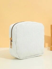 1 Stück einfache einfarbige Samt-Datenkabel-Aufbewahrungstasche, Handyaufbewahrungstasche, großvolumige tragbare Kosmetiktasche, geeignet für Reisen und Kabel-Organizer