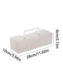 1pc Transparent Cover Data Cable Storage Box, Charging Cable Earphone Desktop Organizer Box, Dust-Proof Cord Winder Container, Desktop Storage Holder