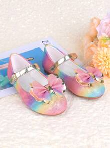 Girls' Wedding Party Mary Jane Flat Ballerina Shoes Suitable For Toddlers, Little, Big Kids - Multicolor - View 4