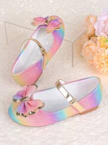Girls' Wedding Party Mary Jane Flat Ballerina Shoes Suitable For Toddlers, Little, Big Kids - Multicolor - View 8