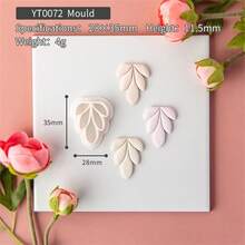 قالب أقراط زهرة عتيقة قطعة واحدة، أداة قطع للنمذجة بالطين الناعم لصنع أقراط الطين الناعم DIY المصغرة