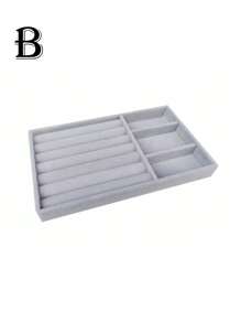 5pcs/Set Jewelry Display Tray, Stackable Drawer Jewelry Storage Box, Velvet Grid Jewelry Organizer Tray, Multi-Purpose Jewelry Box For Rings, Earrings And Necklaces, Large Capacity Drawers For Easy Classification And Space-Saving Back To School - Multicolor - View 19