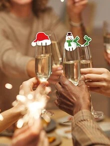 16 Cái/Bộ Cốc Rượu Giáng Sinh Cắm Điện Trang Trí Mũ Ông Già Noel Cây Thông Noel Người Tuyết Cốc Thẻ Trang Trí Bàn Nhà Đồ Dùng Tiệc Giáng Sinh Năm Mới, Bộ Quà Tặng Chai, Trang Trí Nhà Cửa, Nhà Hàng, Quán Bar, Quán Cà Phê, Đám Cưới, Trang Trí Tiệc, Quà Tặng Bạn Bè, Quà Giáng Sinh, Quà Năm Mới., Quà Giáng Sinh, Giáng Sinh Vui Vẻ - Nhiều màu - Xem 5