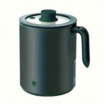 OCTAVO 1 Pieza Olla arrocera eléctrica mini con 5 funciones preajustadas, con 4/6/8 temporizadores de retraso, olla multifuncional eléctrica saludable mini, olla arrocera portátil multifuncional con recipiente interior de cerámica vidriada, control de temperatura y protección silenciosa