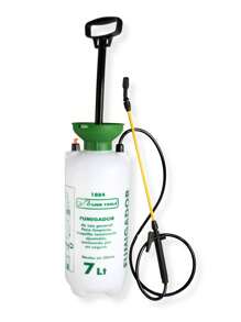 Bomba Fumigadora Aspersor Rociador Pulverizador 7 Litros Control Limpieza Hogar - Blanco - Ver 1