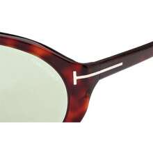 Tom Ford TOM  | Rex-02 57mm Aviator Sunglasses | Fall Fashion | Men Sunglasses - Red Havana / Green - View 4