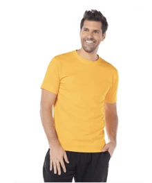 PLAYERA CUELLO REDONDO 100% ALGODÓN PARA HOMBRE. VARIOS COLORES - Amarillo Mostaza - Ver 2