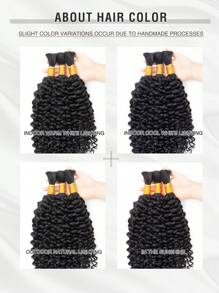 Tóc người sóng nước số lượng lớn để tết không có sợi ngang 1 bó tóc nối tự nhiên màu đen tóc người bện tóc - SNatural - Xem 8