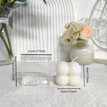 YESTARY 10/20pcs Wedding Favor Set, Mini Scented Bubble Candle Gift Box, Includes Bubble Candle, Acrylic Box, Pink Ribbon, Thank You Card And Pearl Decor, Suitable For Wedding, Bridal Shower, Baby Shower, Gender Reveal Party - Champagne Pink Ribbon - View 3