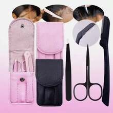 4pcs/Set Cut Lace Scissor Wig Pre-Plucked Hairline Tweezer Lace Frontal Install Set - Multicolor - View 2
