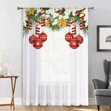 1 pièce Rideau décoratif de Noël - Ajoute une atmosphère festive des fêtes !