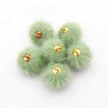 10Pcs 1.5cm Imitation Mink Hair FurPompones Balls 15mm DIY Pom Pom Craft Supplies Earrings Pendant Embellishments Hair Accessories Pompoms Material - Multicolor - View 24