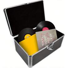 7" LP Vinyl Record Storage Box Case Aluminium Flight Case Lockable DJ Portable Carry Case Holds 200pcs Vinyl Record Albums - Variant1 - View 6
