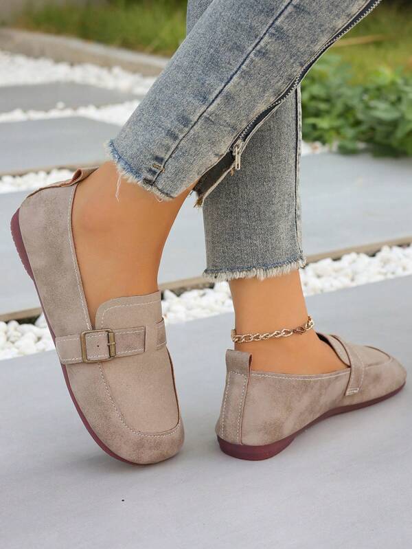 2024 Retro Soft Sole Slip-On Moda Sapatos Femininos, 2024 Primavera Novo Confortável Trendy Casual Calçados Femininos