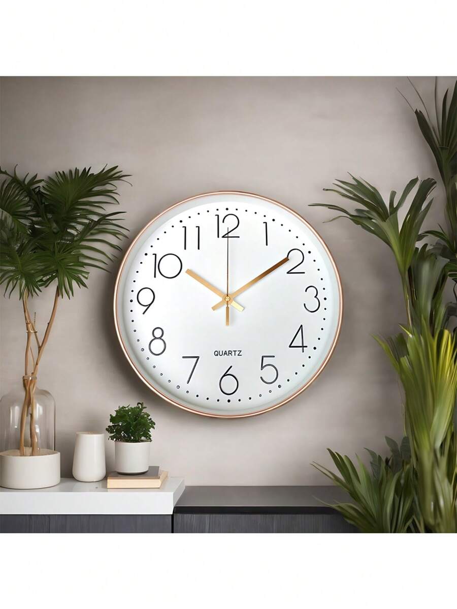 8 英寸 - 16 英寸全系列豪华静音无滴答挂钟，电池供电，带透明玻璃镜片，适用于儿童房、客厅、厨房、学校、办公室、家居装饰、房间装饰