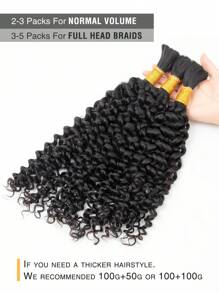 Tóc người sóng nước số lượng lớn để tết không có sợi ngang 1 bó tóc nối tự nhiên màu đen tóc người bện tóc - SNatural - Xem 7