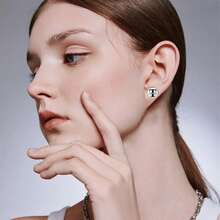 Customized 18K Gold Plated Stainless Steel Name Stud Earrings, Personalized Gift For Friends, Birthday/Mother's Day/Thanksgiving/Christmas