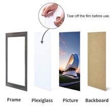 2-In-1 Style Creative Photo Frame For Wall Hanging Or Desktop, 5", 6", 7", 8", 10" (Includes Photo Paper, Random Color)- Suitable For Various Occasions And Spaces Like Home, Bedroom, Dining Room, Living Room Gifts Birthday Graduation Home Decor Christmas Decorations Room Decor Christmas