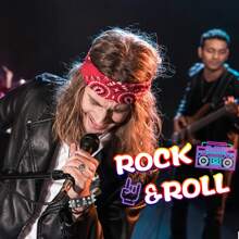 11pcs Halloween Wigs Punk 80s Retro Rock Band Hip Hop Style Costume Party Disco Set, Suitable For Christmas Party, Carnival Party Dress Up - Multicolor - View 6