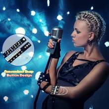 11pcs Halloween Wigs Punk 80s Retro Rock Band Hip Hop Style Costume Party Disco Set, Suitable For Christmas Party, Carnival Party Dress Up - Multicolor - View 3