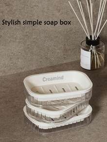 多功能“易清洁自排水”肥皂盒 - 可拆卸架子适用于淋浴、浴室和厨房、浴室和厨房水槽专用肥皂分配器 - 彩色 - 查看 5