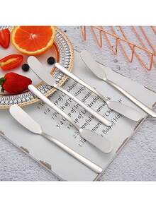 1 chiếc dao cắt bơ bằng thép không gỉ, dụng cụ bào phô mai, dụng cụ nạo hộp, dụng cụ nạo lọ kim loại, dụng cụ nạo lọ gia dụng, dụng cụ nạo bơ, dụng cụ nạo bơ nhà bếp, dụng cụ nạo bơ đa năng, dụng cụ nhà bếp, đồ dùng nhà bếp - 1 chiếc dao cắt bơ đầu tròn bằng thép không gỉ - Xem 10