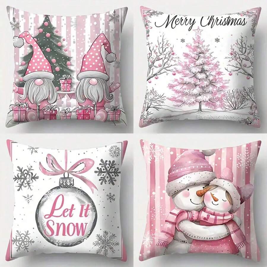 1 件树 3D 印花抱枕套，3 种尺寸可选，适用于沙发、床、地板装饰（不含内垫）圣诞节 圣诞装饰 圣诞装饰 圣诞装饰 - 彩色 - 查看 1