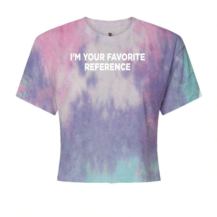 Camiseta corta "Soy su referencia favorita" - Algodón de azúcar - Ver 1