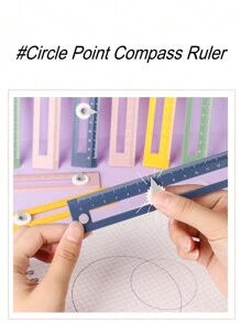 Multi Functional Ruler For Students To Use A Ruler And Compass In One For Drawing And Measuring Safety. Student Ruler - Multicolor - View 1
