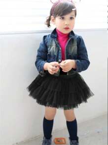 Young Girl Tulle Puff Mini Skirt, Children Cosplay Ballet Dance Tutu