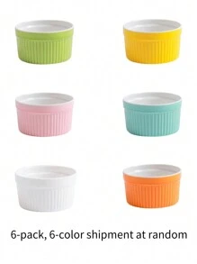 2 件/4 件/6 件可重复使用的陶瓷食品容器：布丁杯、蛋糕烘焙杯、酸奶罐、果冻杯和慕斯杯 - 非常适合餐厅和旅行野餐（陶瓷制成）圣诞礼物