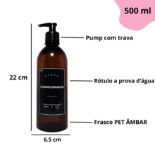 3pcs Shampoo, Conditioner, Soap Bottles Kit Minimalist Bathroom Organizer Amber 500ml - màu đen - Xem 3