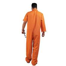 Prisoner Costume Cosplay Scary Men Prisoner Jumpsuit - Orange - View 7