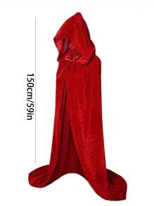 1pc Velvet Cloak Female Witch Wizard Cloak Adult Golden Velvet Cloak,Halloween Costumes, Holiday Costumes,Christmas