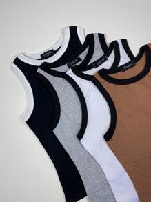 Women Tank Tops & Camis - Chocolate Brown - View 4