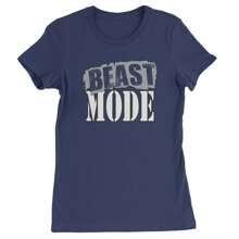 Beast Mode Training Gym Workout Womens T-Shirt - Navy Blue - View 1