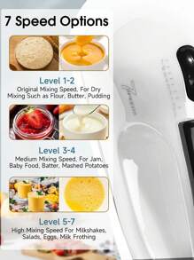 PANCERKA 1 套电动手动搅拌机，7 档手持打蛋器打蛋器，电动搅拌机，家用电器搅拌器，电动食物搅拌机厨房碗辅助搅拌器搅拌