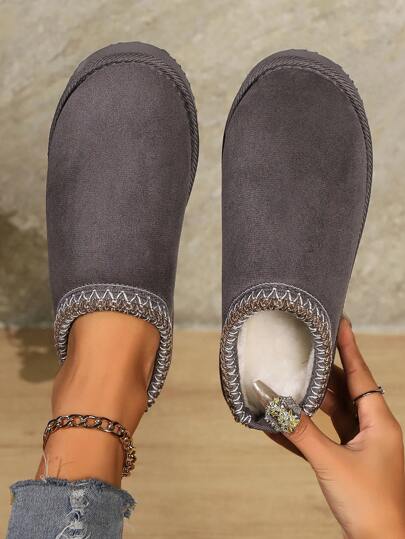 Pantuflas para mujer de camullo ultrasuaves y esponjosas - Cómodas de deslizar con suelas antideslizantes seguras - Perfectas para usar en casa en días fríos