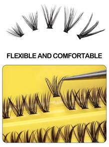 200 Cluster Faux Mink Eyelash Extensions -D Curl, Natural& Wispy Look, Reusable Diy Kit Lash Clusters, Eyelash Clusters, Individual Eyelashes, Lashes, Fake Lashes - C - View 3