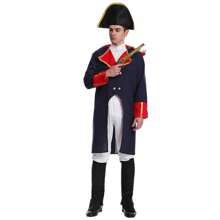 Trang phục hóa trang Napoleon cho nam giới Trang phục hóa trang Napoleon cho Halloween Trang phục nhập vai Giáng sinh - Màu xanh hải quân - Xem 3