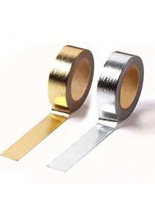 Złota taśma washi, srebrna taśma washi, złota taśma do rękodzieła, różowo-złota taśma washi, fioletowa taśma washi, samoprzylepna metalizowana taśma poliestrowa, taśma washi do bożonarodzeniowych akcentów ściennych, grafiki samochodowe, złota taśma washi, metaliczna złota taśma lustrzana do dekoracji ściennych, grafika artystyczna DIY, samoprzylepna złota taśma dekoracyjna do pakowania prezentów, dekoracja ścian, łazienka, rękodzieło