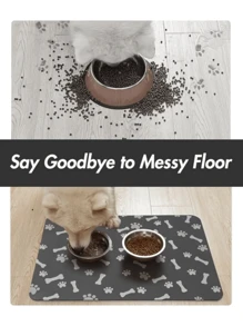 Quà tặng cho người yêu chó/mèo và thảm ăn cho chó/mèo - Thảm thấm nước cho người yêu chó và mẹ chó - Thảm đựng thức ăn và nước cho người yêu chó và mẹ chó - Thảm đựng nước cho người yêu chó và mẹ chó khô nhanh bằng thép không gỉ - Quà tặng cho người yêu chó/mèo và đồ dùng cho thú cưng cho người yêu chó và mẹ chó - Thảm đựng thức ăn cho người yêu chó và mẹ chó - Bát đựng nước cho người yêu chó và mẹ chó phù hợp với bình uống bẩn - Màu xám đen - Xem 6